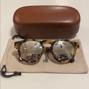 ILLESTEVA Leonard Silver Mirrored Sunglasses